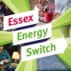 Essex Energy Switch graphic with people, wind turbines, and a child holding a coin near his eye.