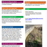 Flyer about upcoming tree felling work at Steeple Bumpstead by the Environment Agency, with contact info.