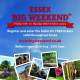 Essex Big Weekend event poster with colourful photos and event details for 6-8 October, free ticket info included.